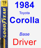 Driver Wiper Blade for 1984 Toyota Corolla - Premium