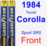 Front Wiper Blade Pack for 1984 Toyota Corolla - Premium