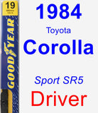 Driver Wiper Blade for 1984 Toyota Corolla - Premium