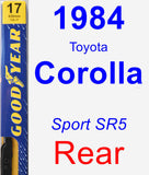 Rear Wiper Blade for 1984 Toyota Corolla - Premium