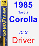 Driver Wiper Blade for 1985 Toyota Corolla - Premium