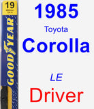 Driver Wiper Blade for 1985 Toyota Corolla - Premium