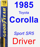 Driver Wiper Blade for 1985 Toyota Corolla - Premium