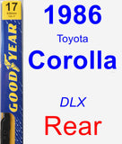 Rear Wiper Blade for 1986 Toyota Corolla - Premium