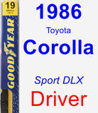 Driver Wiper Blade for 1986 Toyota Corolla - Premium