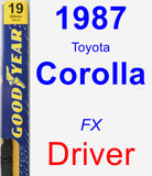 Driver Wiper Blade for 1987 Toyota Corolla - Premium