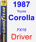 Driver Wiper Blade for 1987 Toyota Corolla - Premium