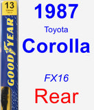 Rear Wiper Blade for 1987 Toyota Corolla - Premium