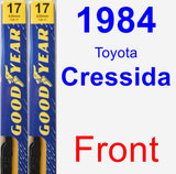 Front Wiper Blade Pack for 1984 Toyota Cressida - Premium