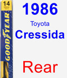 Rear Wiper Blade for 1986 Toyota Cressida - Premium