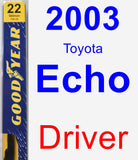 Driver Wiper Blade for 2003 Toyota Echo - Premium