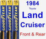 Front & Rear Wiper Blade Pack for 1984 Toyota Land Cruiser - Premium