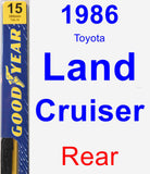 Rear Wiper Blade for 1986 Toyota Land Cruiser - Premium