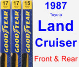 Front & Rear Wiper Blade Pack for 1987 Toyota Land Cruiser - Premium