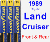 Front & Rear Wiper Blade Pack for 1989 Toyota Land Cruiser - Premium