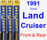 Front & Rear Wiper Blade Pack for 1991 Toyota Land Cruiser - Premium