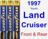 Front & Rear Wiper Blade Pack for 1997 Toyota Land Cruiser - Premium