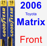 Front Wiper Blade Pack for 2006 Toyota Matrix - Premium