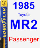 Passenger Wiper Blade for 1985 Toyota MR2 - Premium