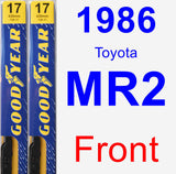 Front Wiper Blade Pack for 1986 Toyota MR2 - Premium