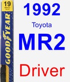 Driver Wiper Blade for 1992 Toyota MR2 - Premium