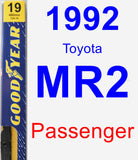 Passenger Wiper Blade for 1992 Toyota MR2 - Premium