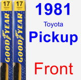 Front Wiper Blade Pack for 1981 Toyota Pickup - Premium