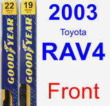 Front Wiper Blade Pack for 2003 Toyota RAV4 - Premium