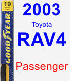 Passenger Wiper Blade for 2003 Toyota RAV4 - Premium