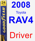 Driver Wiper Blade for 2008 Toyota RAV4 - Premium