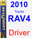 Driver Wiper Blade for 2010 Toyota RAV4 - Premium