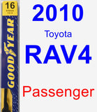 Passenger Wiper Blade for 2010 Toyota RAV4 - Premium