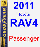 Passenger Wiper Blade for 2011 Toyota RAV4 - Premium