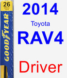 Driver Wiper Blade for 2014 Toyota RAV4 - Premium