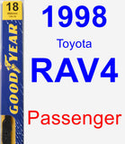 Passenger Wiper Blade for 1998 Toyota RAV4 - Premium