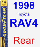 Rear Wiper Blade for 1998 Toyota RAV4 - Premium