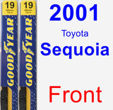 Front Wiper Blade Pack for 2001 Toyota Sequoia - Premium