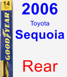 Rear Wiper Blade for 2006 Toyota Sequoia - Premium