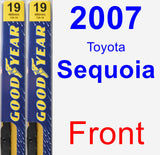 Front Wiper Blade Pack for 2007 Toyota Sequoia - Premium