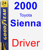 Driver Wiper Blade for 2000 Toyota Sienna - Premium