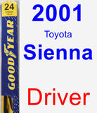 Driver Wiper Blade for 2001 Toyota Sienna - Premium