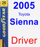 Driver Wiper Blade for 2005 Toyota Sienna - Premium