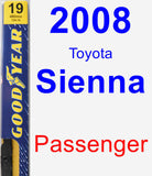 Passenger Wiper Blade for 2008 Toyota Sienna - Premium