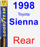 Rear Wiper Blade for 1998 Toyota Sienna - Premium