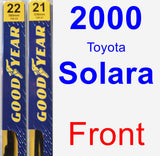 Front Wiper Blade Pack for 2000 Toyota Solara - Premium