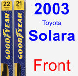 Front Wiper Blade Pack for 2003 Toyota Solara - Premium