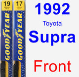 Front Wiper Blade Pack for 1992 Toyota Supra - Premium