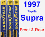 Front & Rear Wiper Blade Pack for 1997 Toyota Supra - Premium