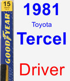 Driver Wiper Blade for 1981 Toyota Tercel - Premium