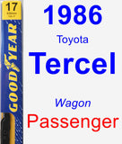 Passenger Wiper Blade for 1986 Toyota Tercel - Premium